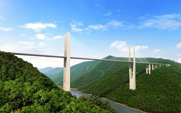 飞虹再起，js1996官网塔机助建黔东南第一高桥