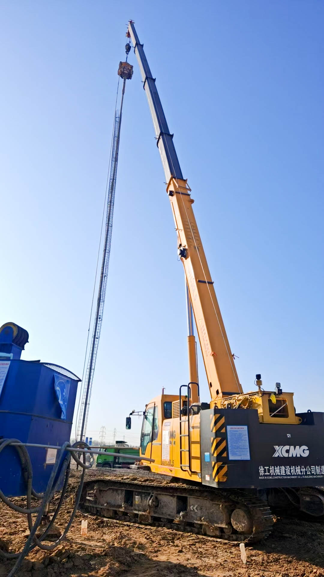 听说工地来了个“巨能扛”？这波操作稳了！XGTC30L5吊装钢筋笼现场纪实